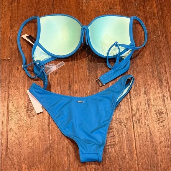NWT! 32DDD Top SIZE SMALL Bottom Victoria's Secret Vibrant Blue Bikini - Picture 2 of 9